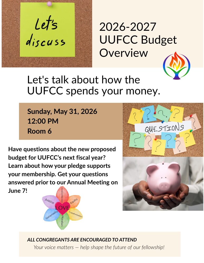 UUFCC Budget Overview